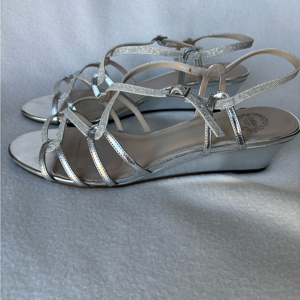 Silver Strappy Sandals for Women